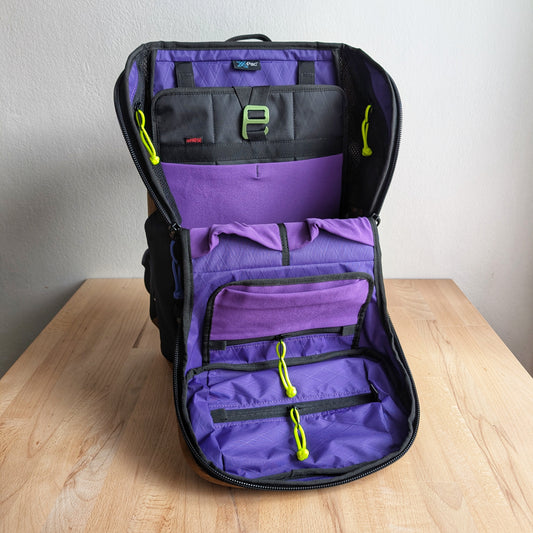 BUDDY 22 Neo - Brown/Purple + BLAZE 2 laptop sleeve + MUTE Velcro cover